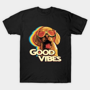 Watermelon Sunglasses Happy Dog Vibes T-Shirt